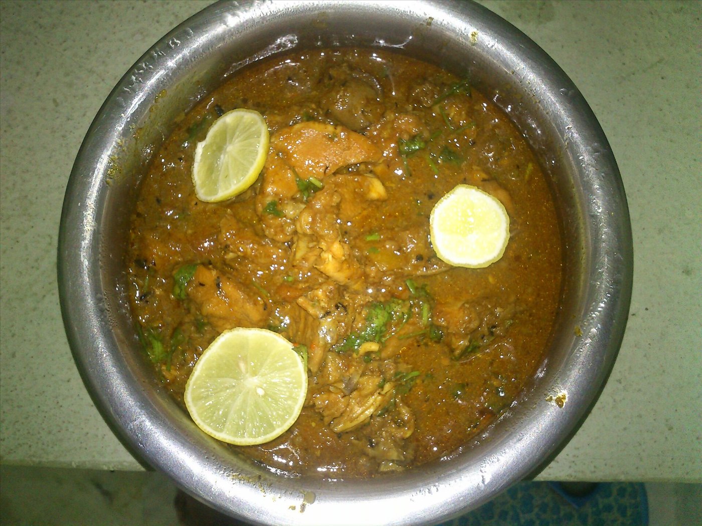 Andhra kodi kura, a fiery chicken curry gravy