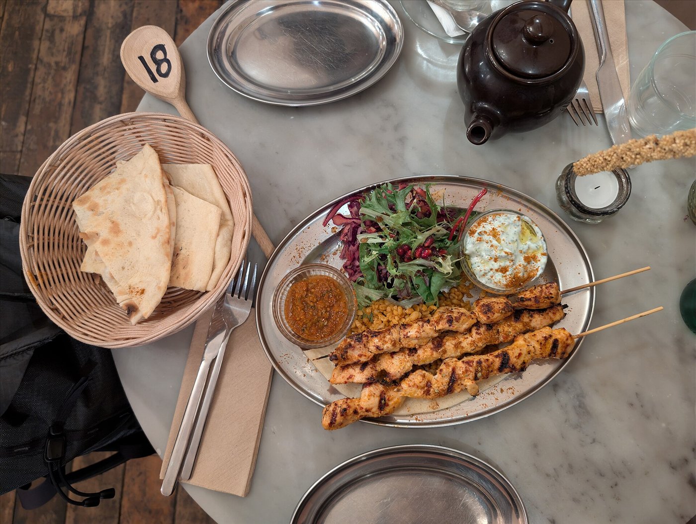 Assorted kebab platter with grilled skewers